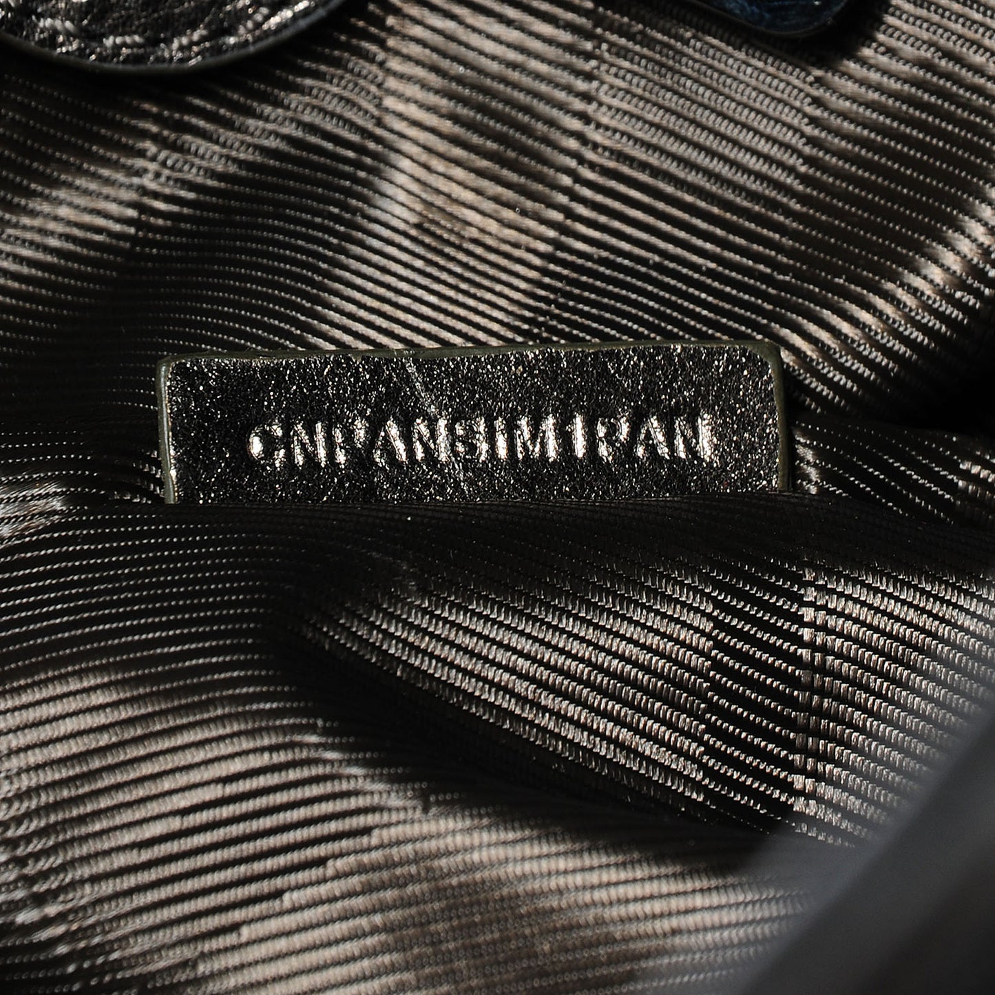 Shimmer Check Byron Tote Silver