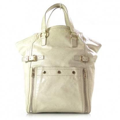 Saint Laurent Patent Downtown Tote Ivory 1 of 12