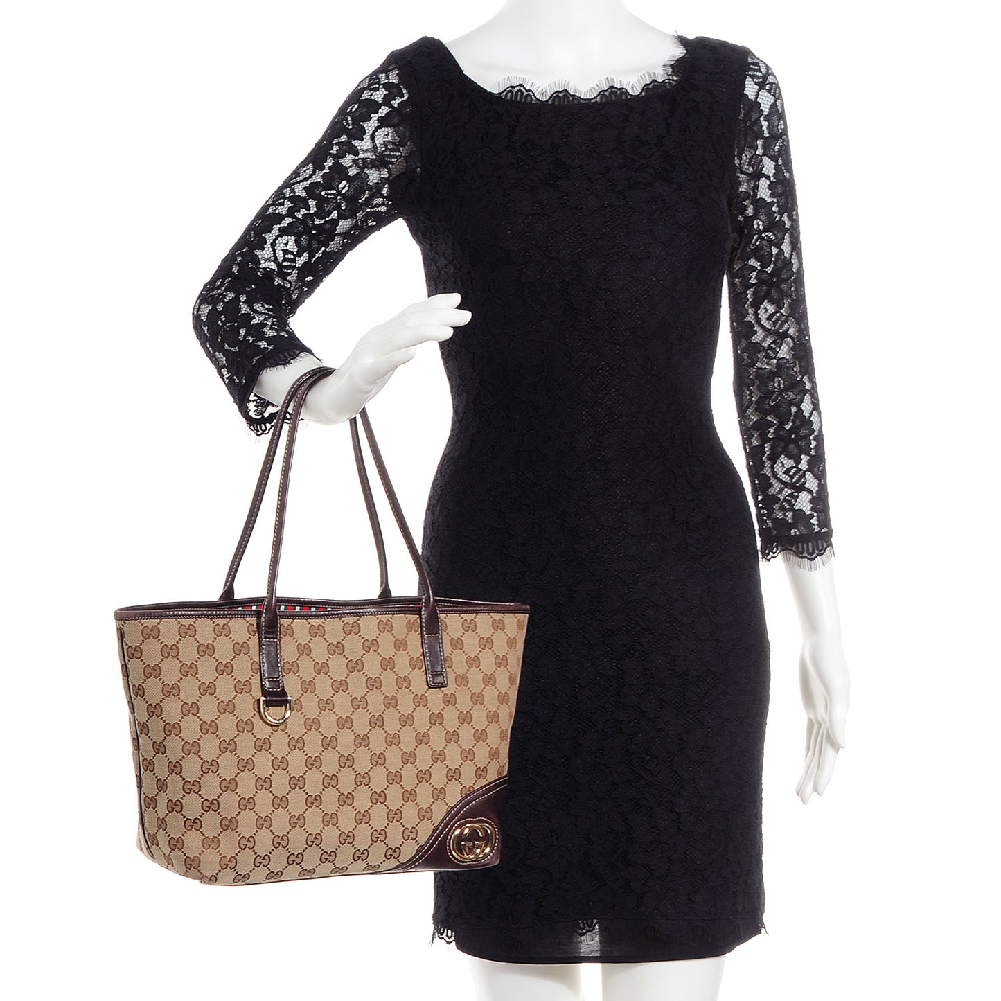 Monogram New Britt Medium Tote Brown