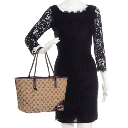 Gucci Monogram New Britt Medium Tote Brown 2 of 8