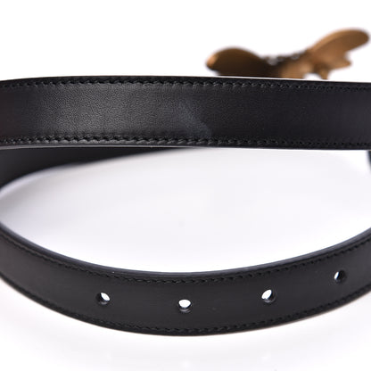 Gucci Calfskin Queen Margaret Bee Belt 85 34 Black 3 of 5