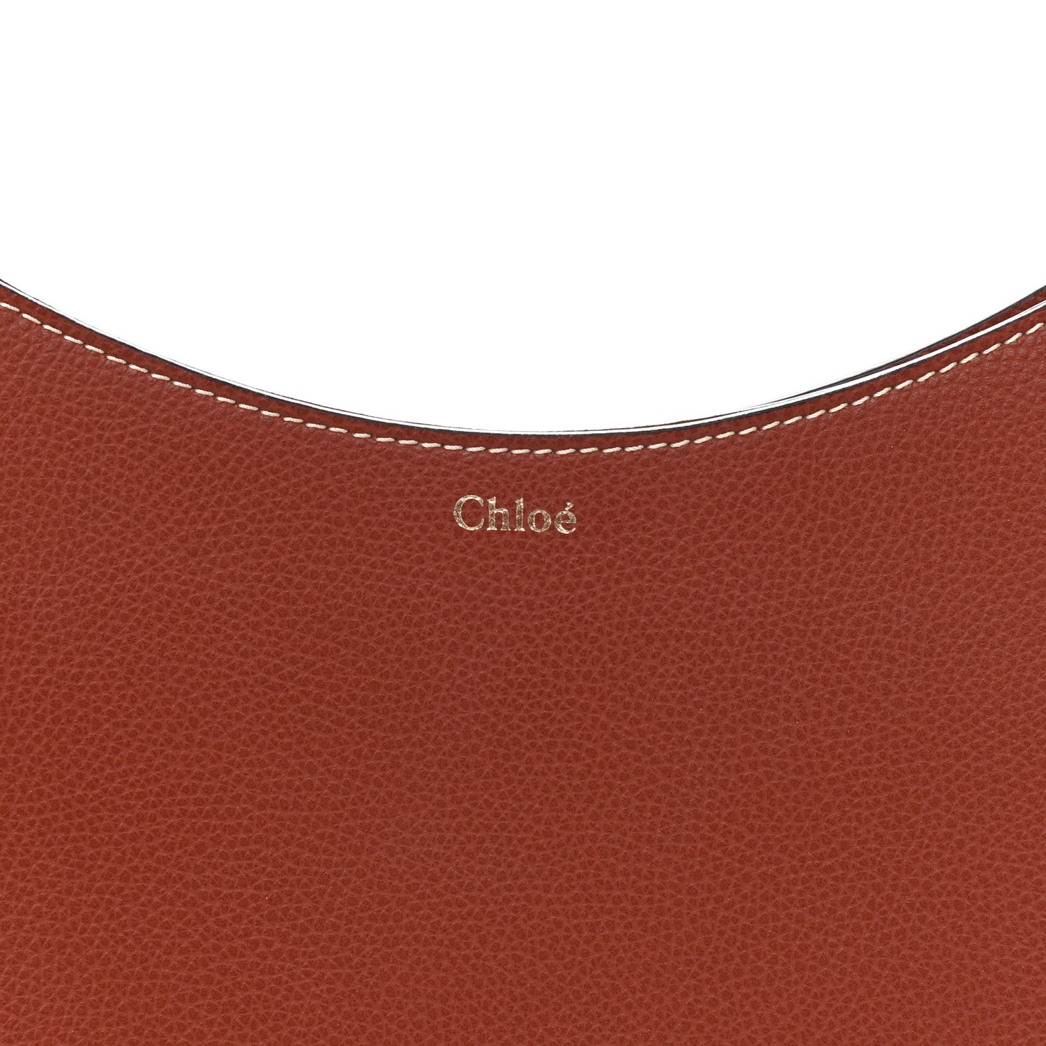 Chloe Small Grain Smooth Calfskin Medium Darryl Hobo Sepia Brown 7 of 9