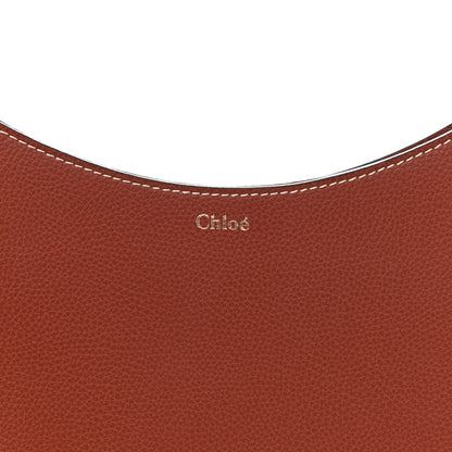 Chloe Small Grain Smooth Calfskin Medium Darryl Hobo Sepia Brown 7 of 9