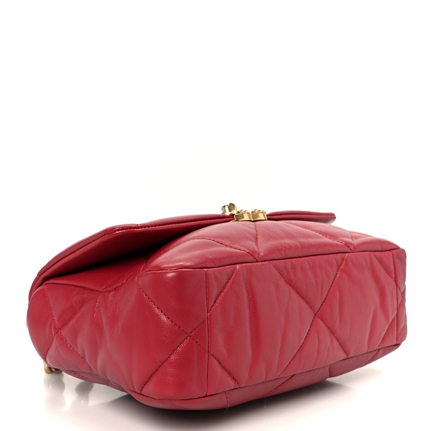 Goatskin Quilted Medium Chanel 19 Flap Red