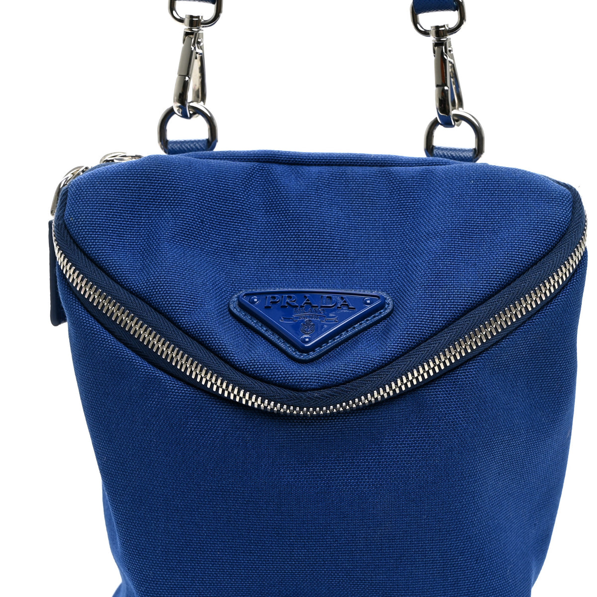 Canvas Triangle Crossbody Bag Blue