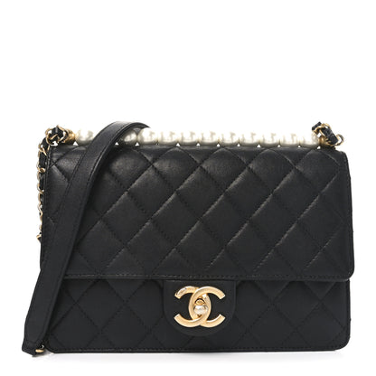 Chanel Goatskin Quilted Small Chic Pearls Flap Black 1 of 11