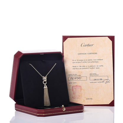 Cartier 18K Yellow Gold Diamond Tsavorite Onyx Black Lacquer Panthère De Necklace 8 of 8