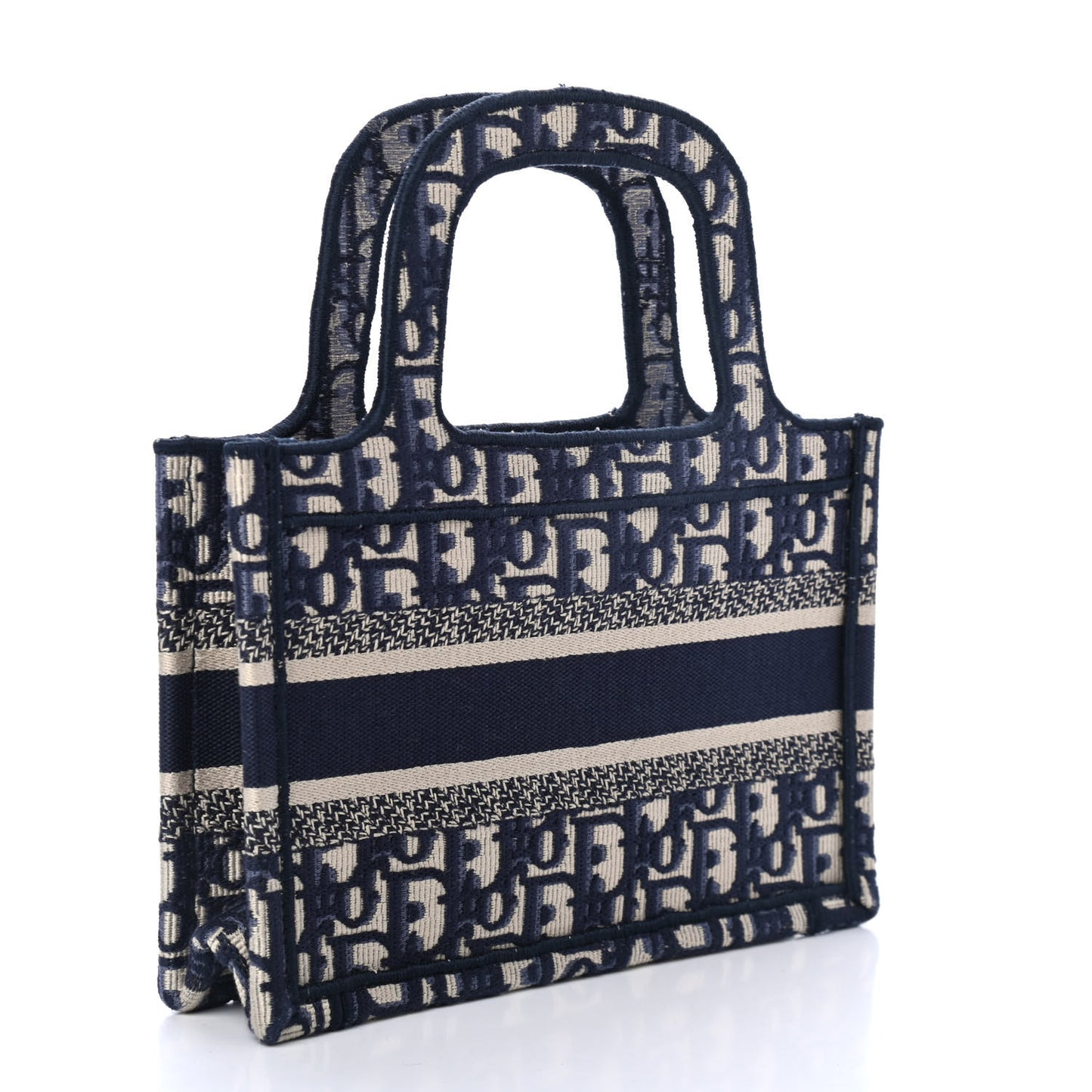 Oblique Mini Book Tote Blue Multicolor