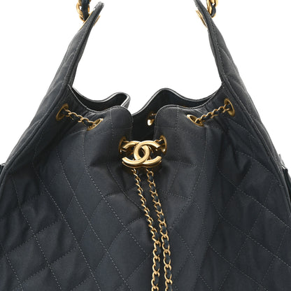 Chanel Canvas Quilted Medium Chanel 25 Handbag Dark Blue 9 of 14