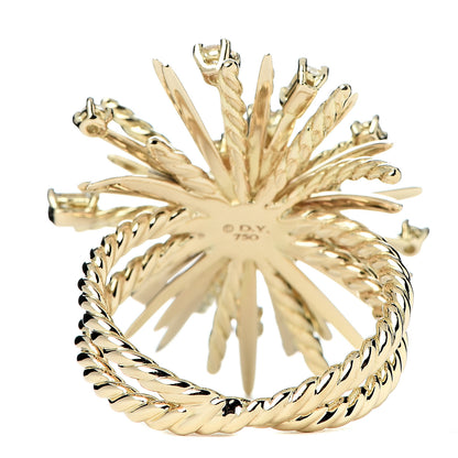 David Yurman 18K Yellow Gold Diamond Supernova Ring 54 6.75 4 of 5
