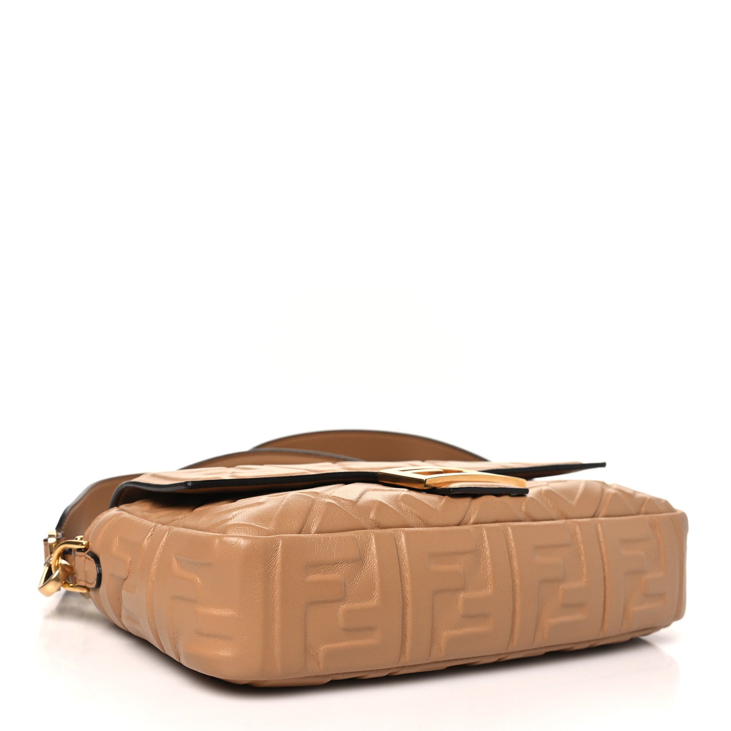 Nappa FF 1974 Embossed Baguette Miele Scuro
