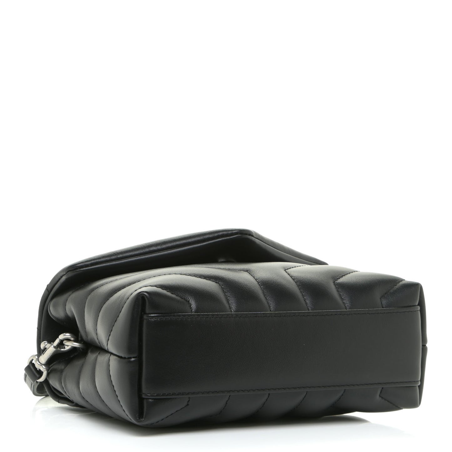 Calfskin Y Quilted Monogram Toy Loulou Crossbody Bag Black
