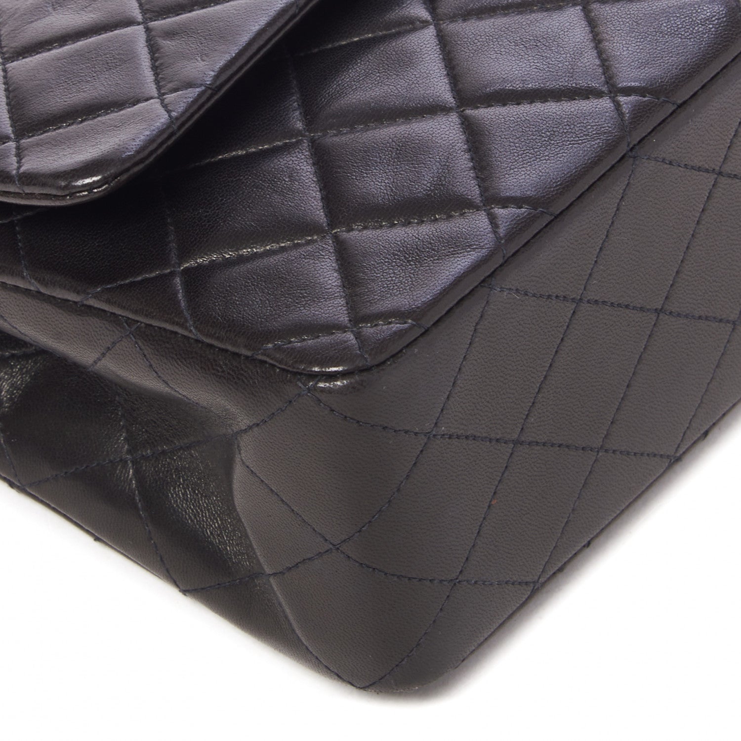 Chanel Lambskin Quilted Medium Double Flap Black 5 of 9