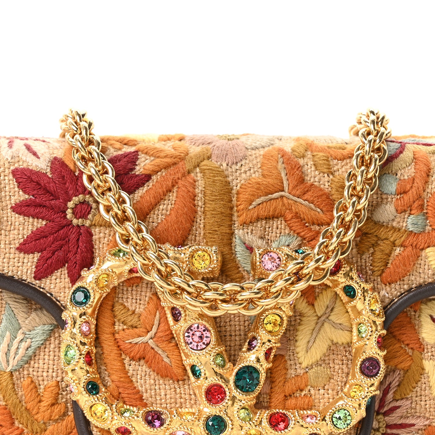 Valentino Garavani Fabric Karung Crystal Embroidered Vlogo Small Loco Shoulder Bag Multicolor 7 of 9