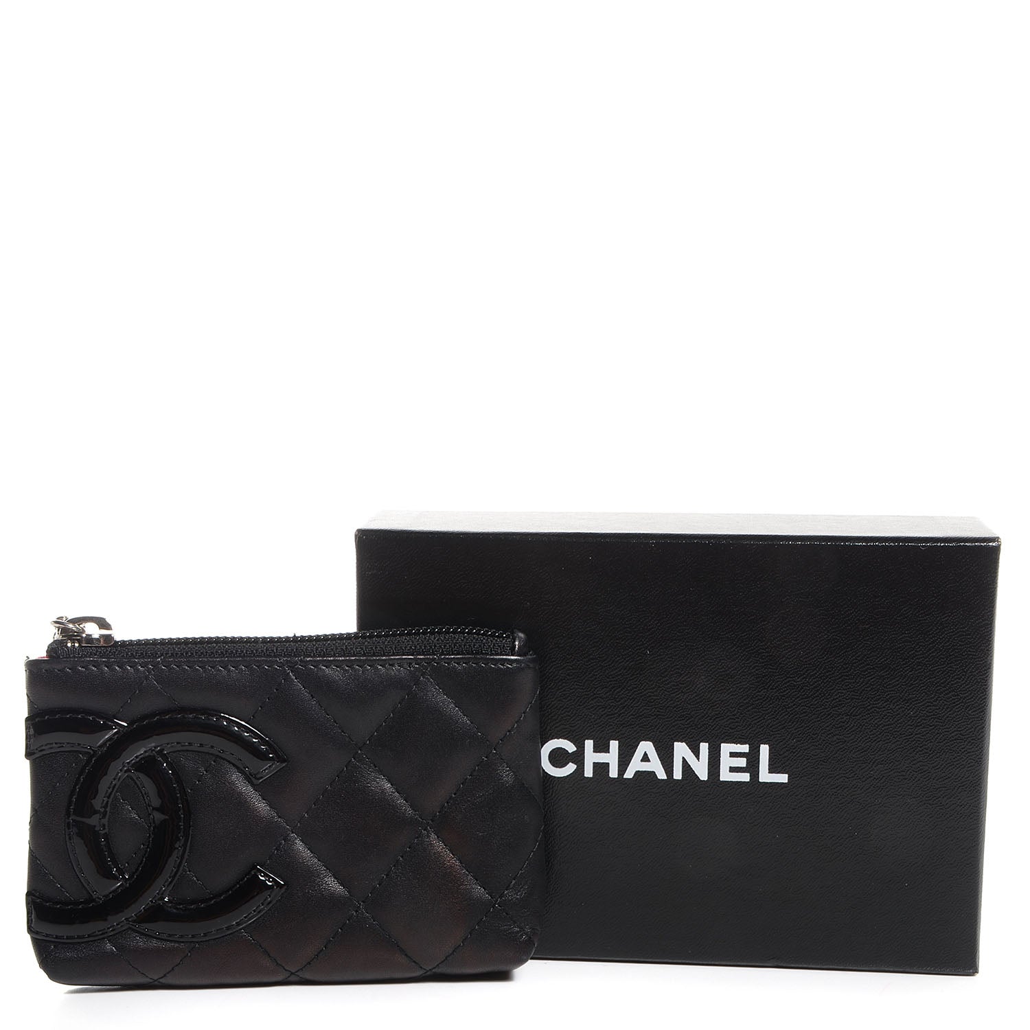 Chanel Calfskin Quilted Cambon Key Pouch Black 4 of 9