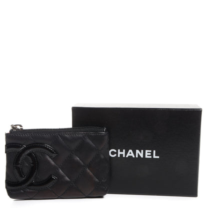 Chanel Calfskin Quilted Cambon Key Pouch Black 4 of 9