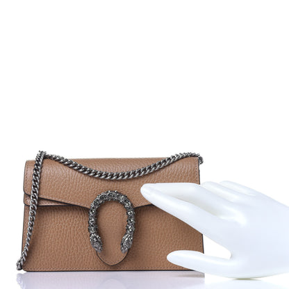 Gucci Dollar Calfskin Crystal Super Mini Dionysus Shoulder Bag Natural Tan Black Diamond 2 of 11