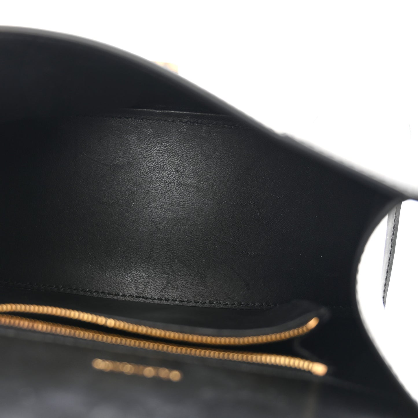 Shiny Box Calfskin Small Hourglass Top Handle Bag Black