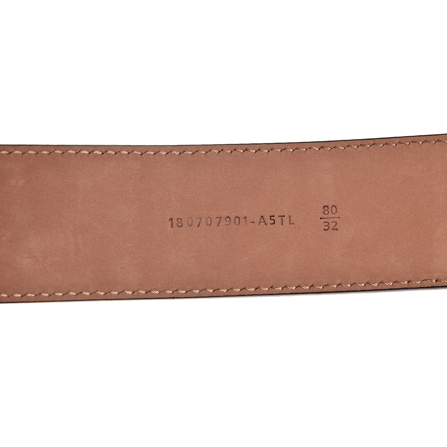 Vitello F is Fendi Bi-Color FF 1974 Embossed Belt 80 32 Maya Black
