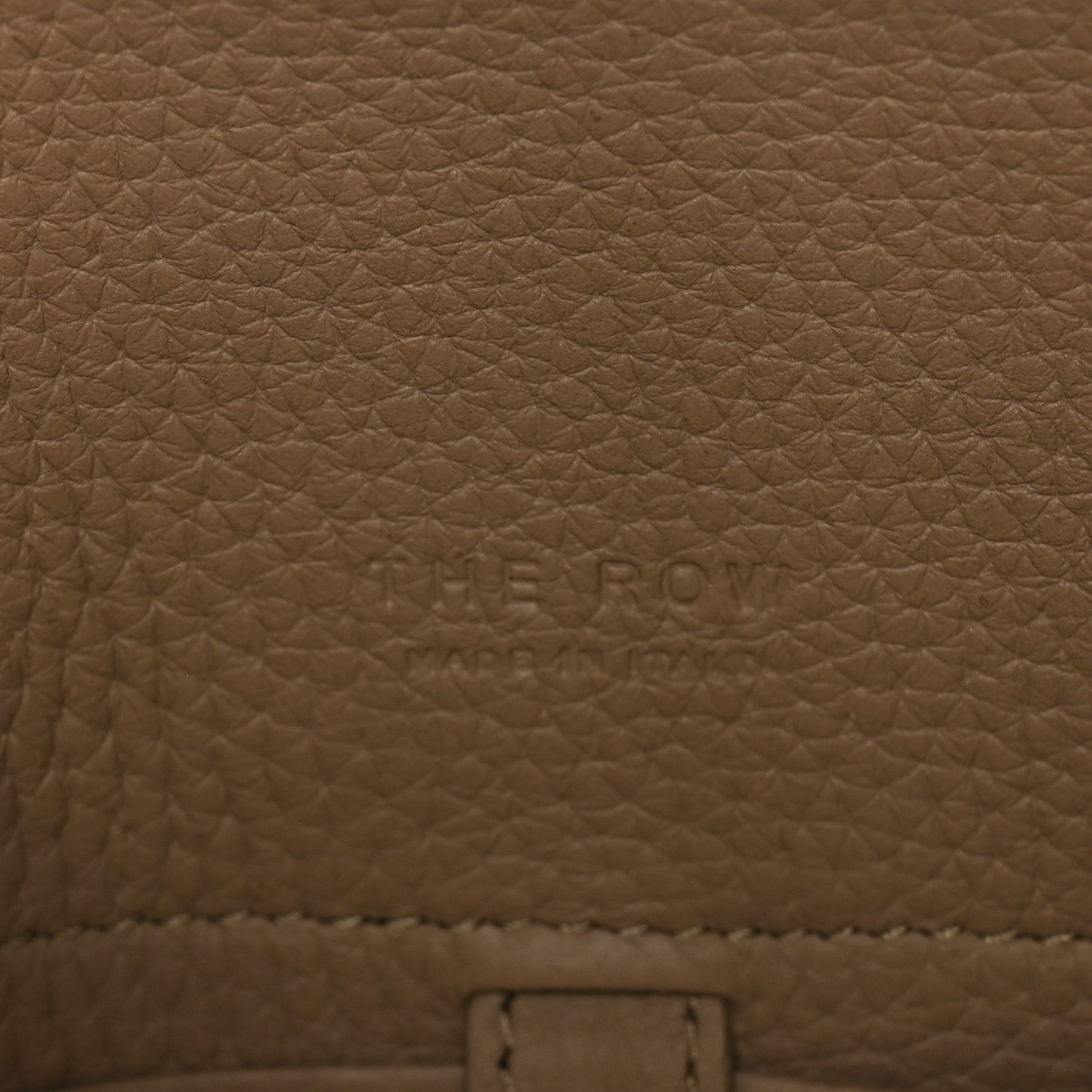 The Row Grained Calfskin Soft Margaux 10 Bag Dark Taupe 6 of 9