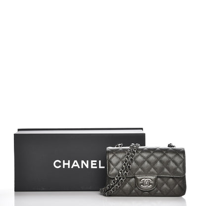 Chanel Caviar Quilted Mini Rectangular Flap Dark Charcoal 8 of 8