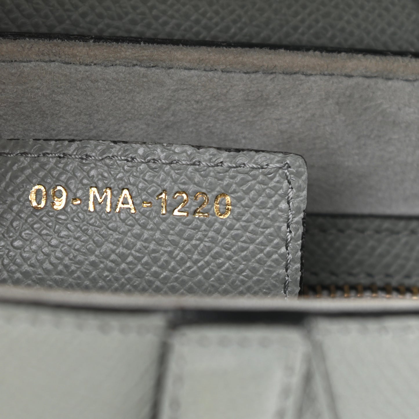 Grained Calfskin Saddle Bag Grey