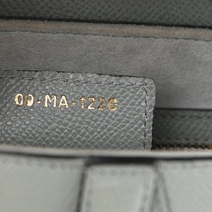Christian Dior Grained Calfskin Saddle Bag Grey 7 of 12