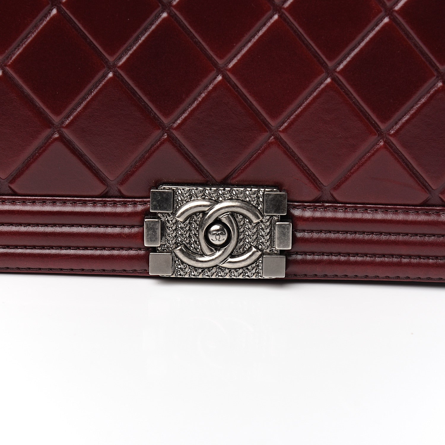 Chanel Calfskin Embossed New Medium Paris Salzburg Boy Flap Red 9 of 9