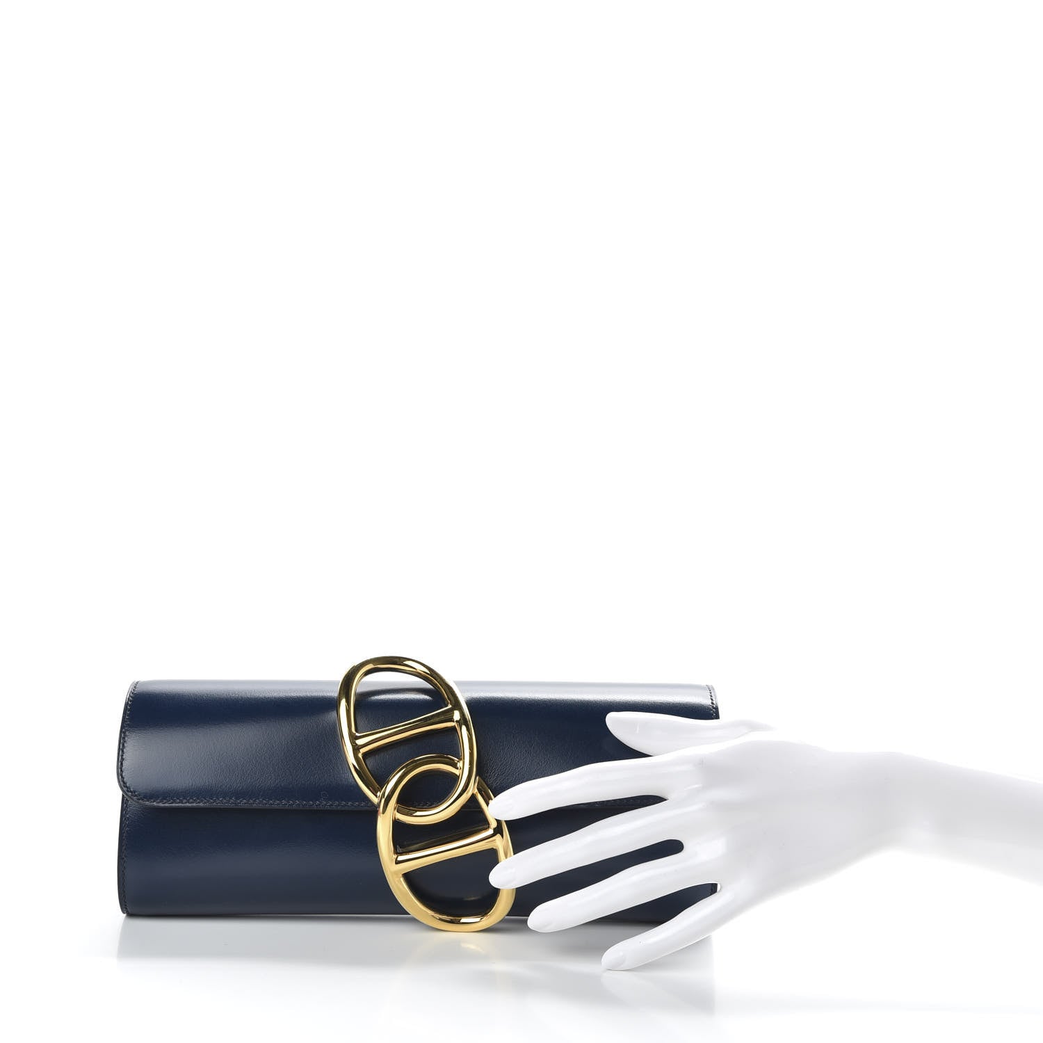 Hermes Box Egee Clutch Bleu De Prusse 2 of 9