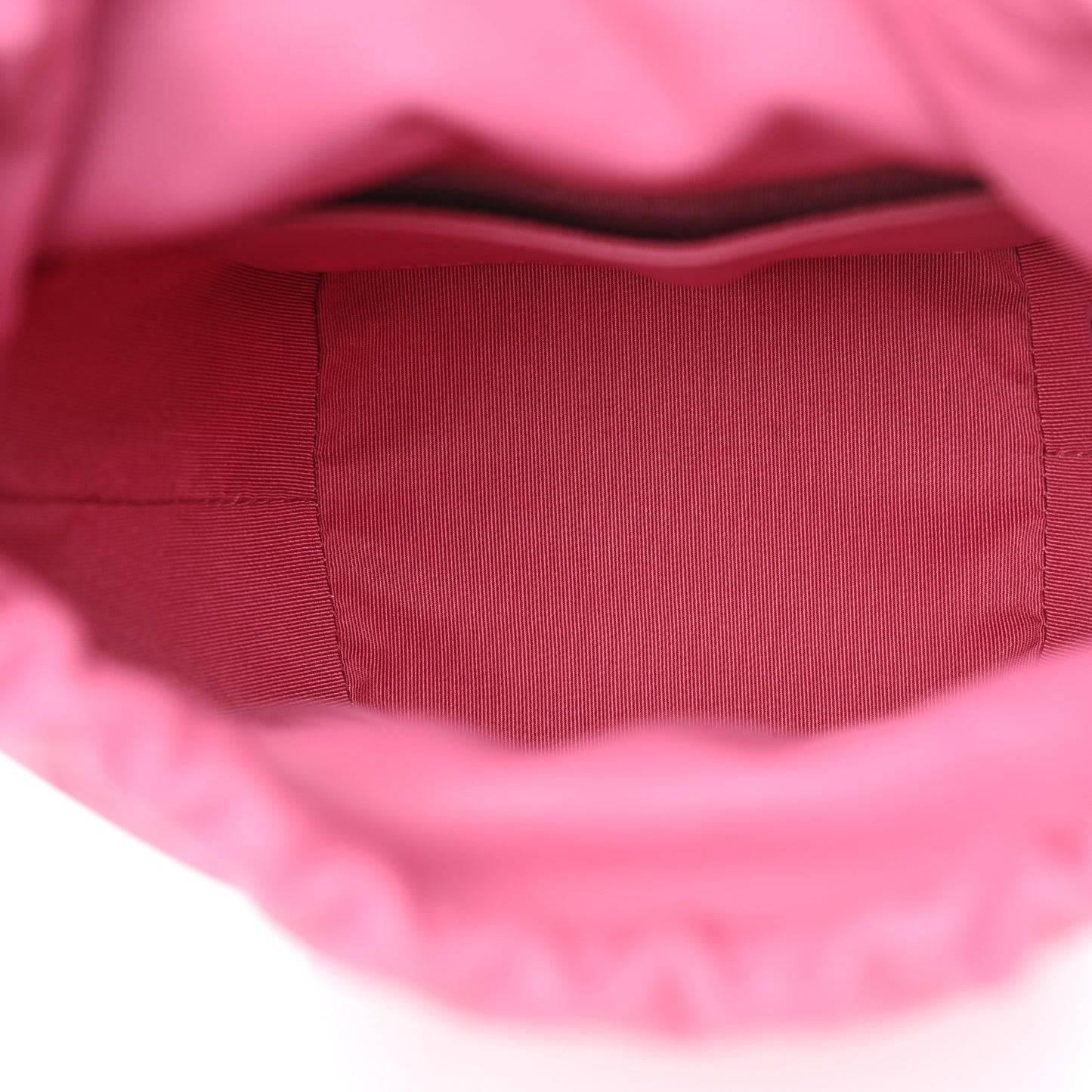 Calfskin Small CC Chain Bucket Drawstring Bag Pink