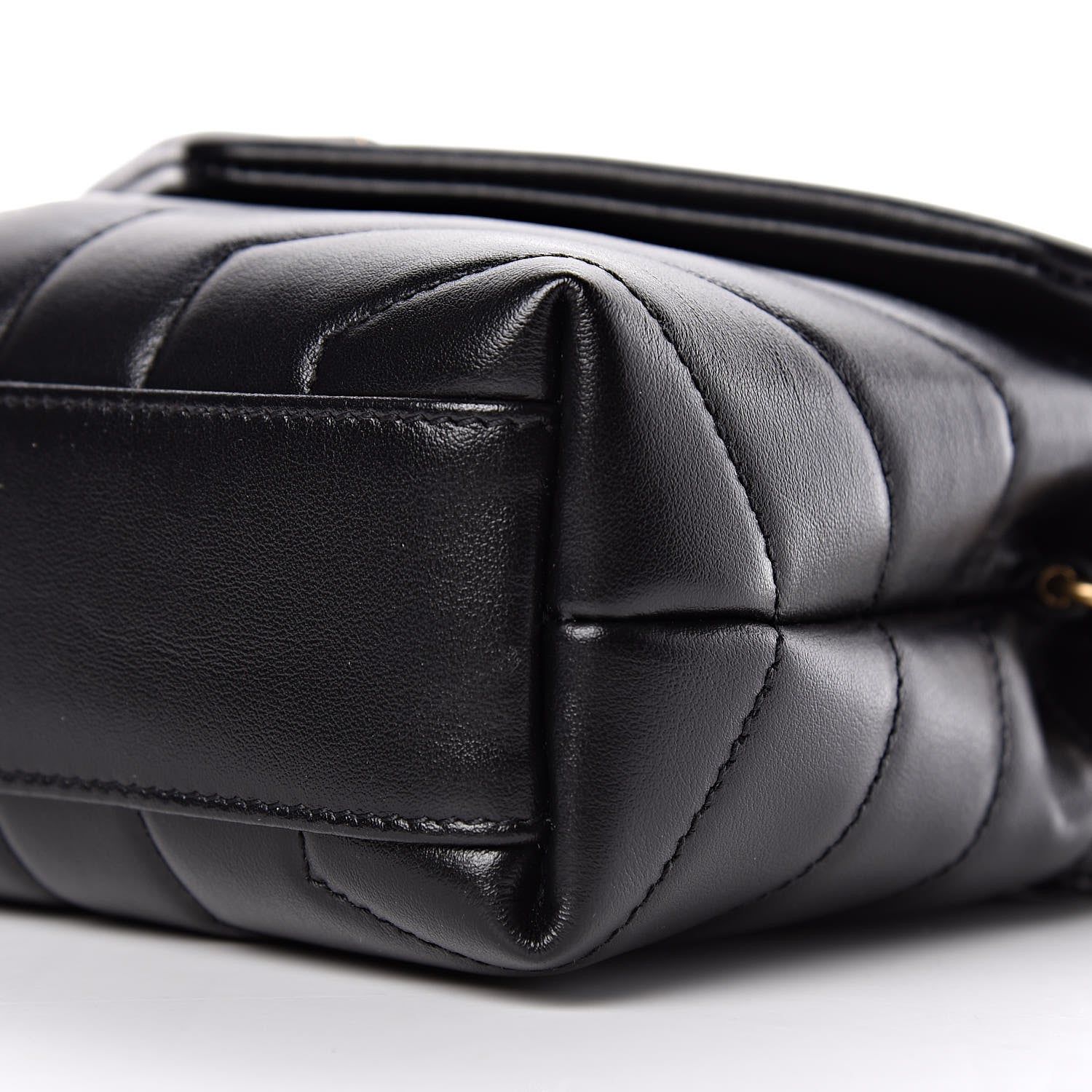 Saint Laurent Calfskin Y Quilted Monogram Toy Loulou Crossbody Bag Black 9 of 9