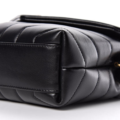 Saint Laurent Calfskin Y Quilted Monogram Toy Loulou Crossbody Bag Black 9 of 9