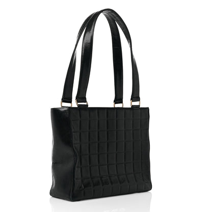 Chanel Lambskin Quilted Chocolate Bar Tote Black 2 of 17