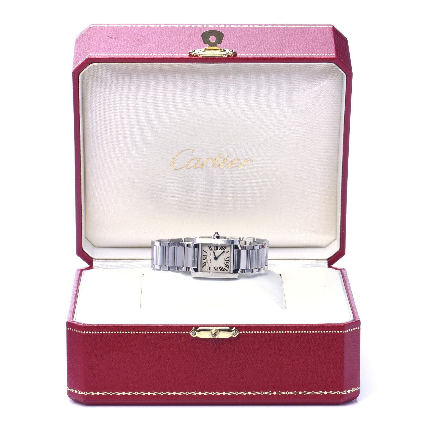 Cartier Stainless Steel 20mm Tank Francaise Quartz Watch 7 of 7