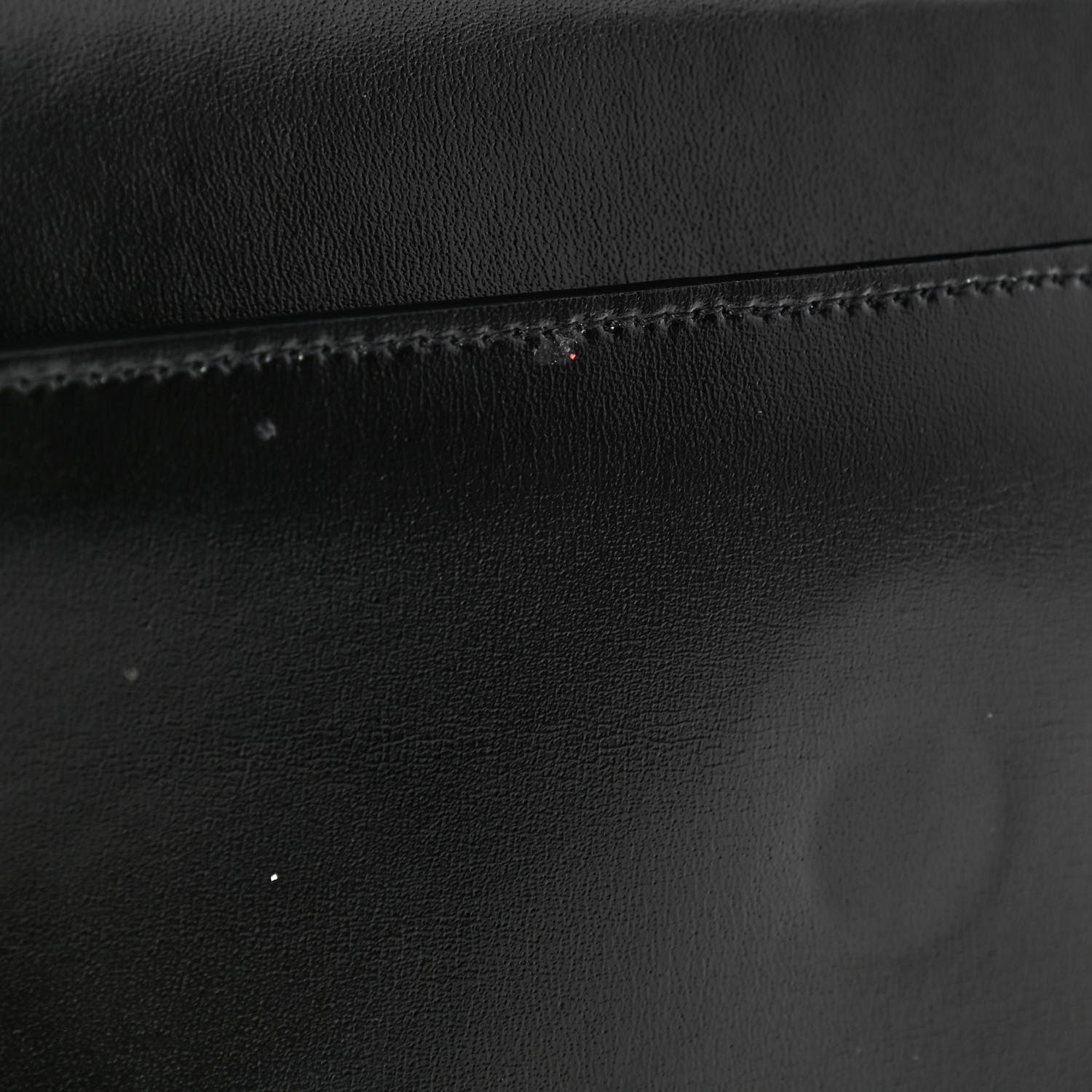 Saint Laurent Smooth Shiny Calfskin Monogram Uptown Pouch Black 9 of 9