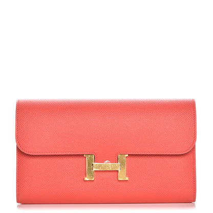 Hermes Epsom Constance Long Wallet Rose Jaipur 1 of 20