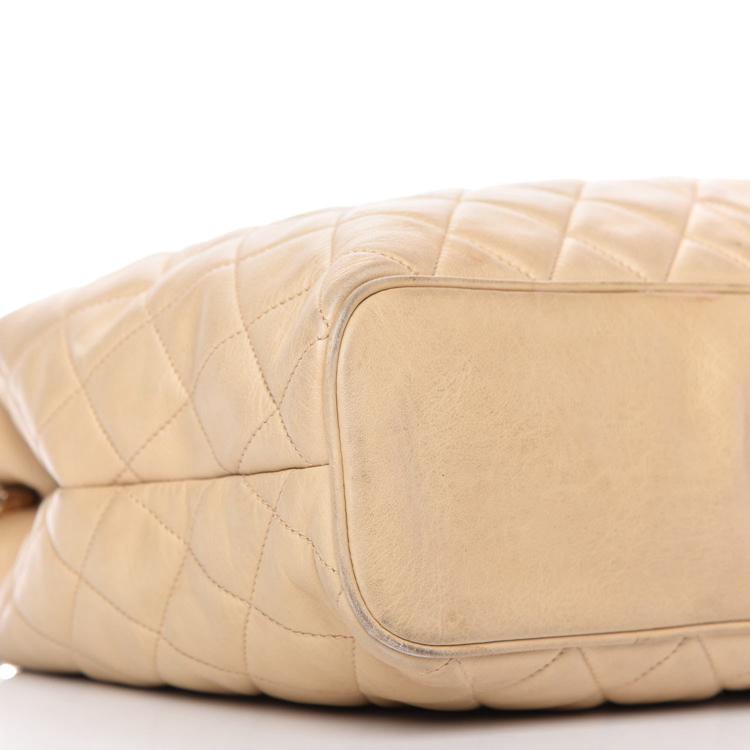 Chanel Lambskin Quilted Shoulder Bag Beige 6 of 12