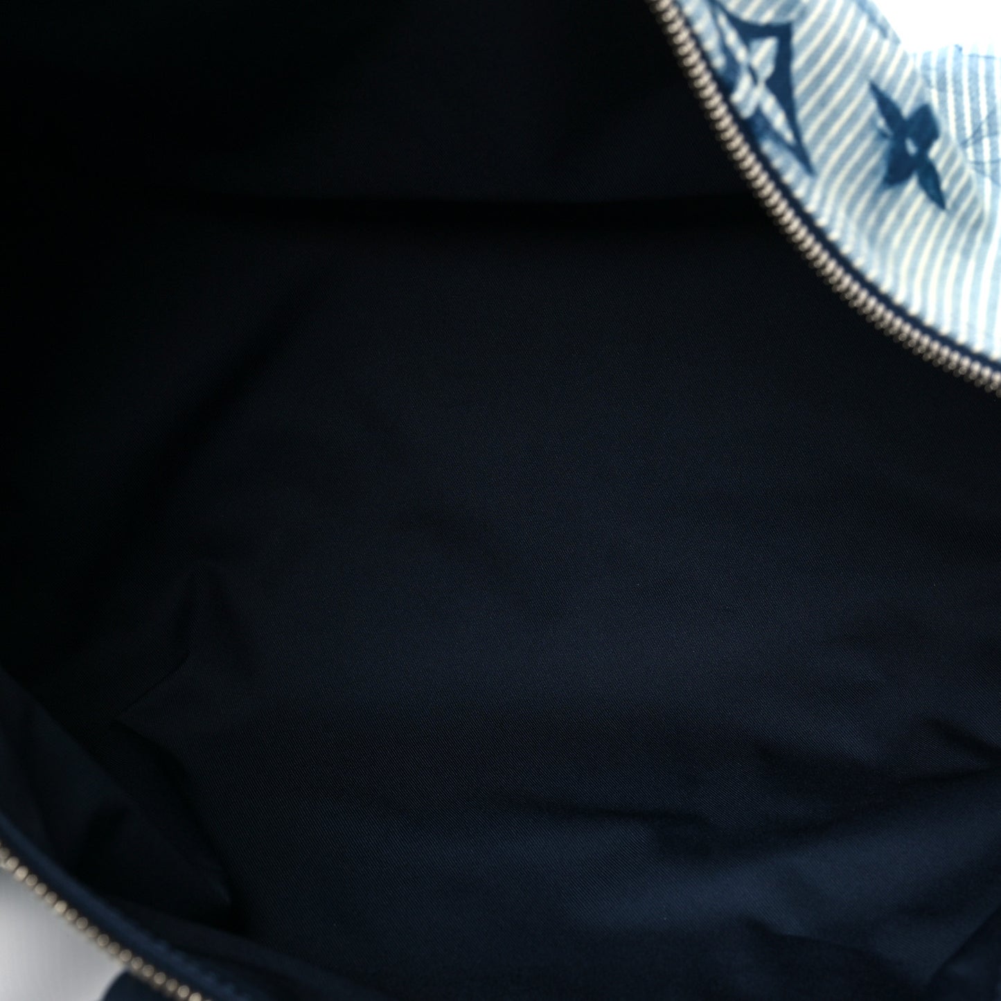 Monogram Watercolor Keepall Bandouliere 50 Hickory Stripes Denim