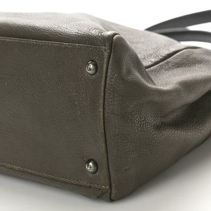 Fendi Goatskin Zucca Large Peekaboo Iconic Satchel Taupe Tobacco Moro 10 of 16