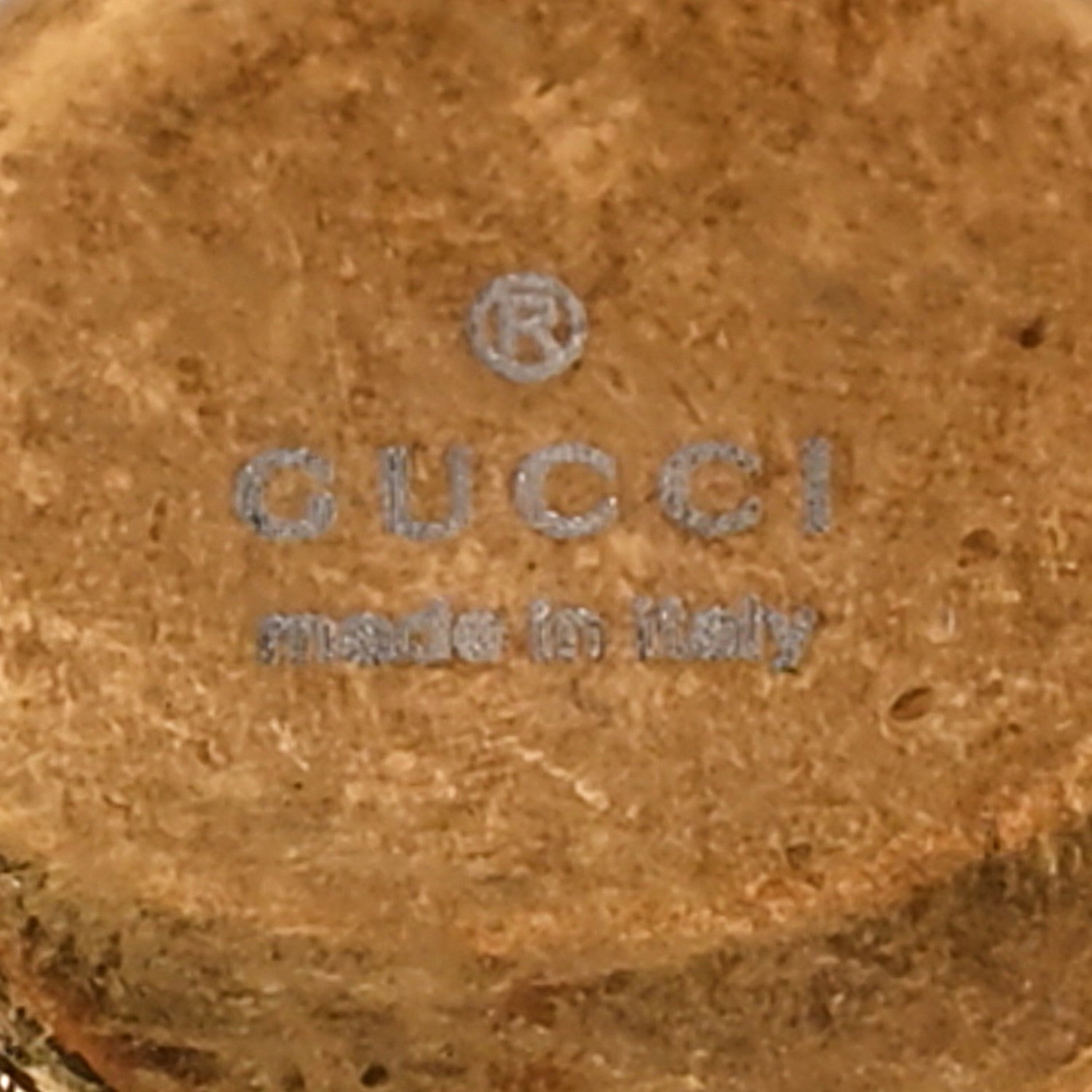 Gucci Metal Crystal Double G Brooch Aged Gold 3 of 3