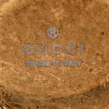 Gucci Metal Crystal Double G Brooch Aged Gold 3 of 3