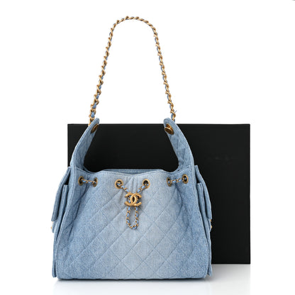 Chanel Washed Denim Quilted Small Chanel 25 Handbag Blue 11 of 11