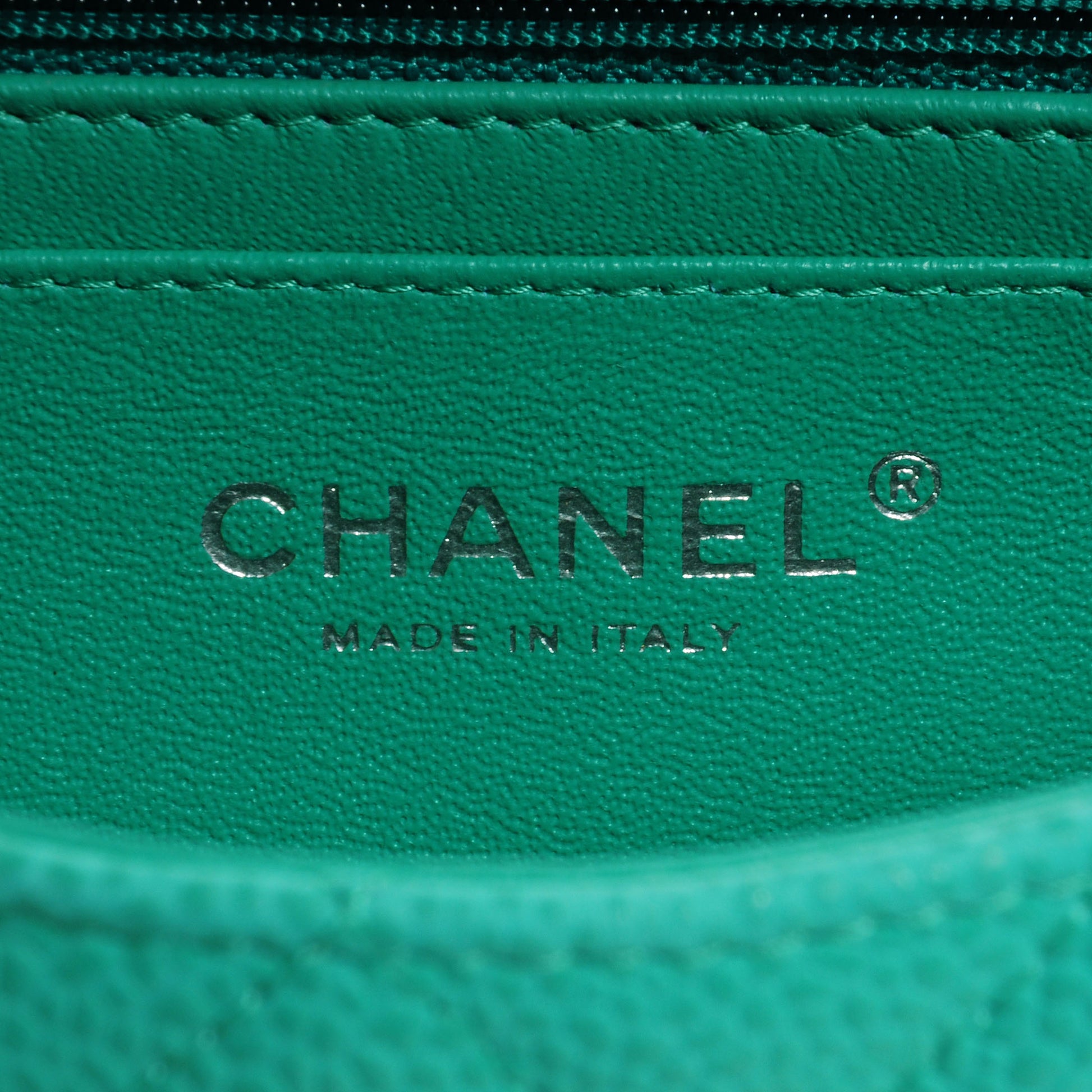 Chanel Iridescent Caviar Quilted Mini Flap Green 7 of 8