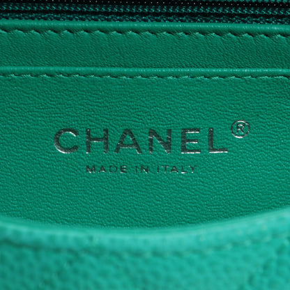 Chanel Iridescent Caviar Quilted Mini Flap Green 7 of 8