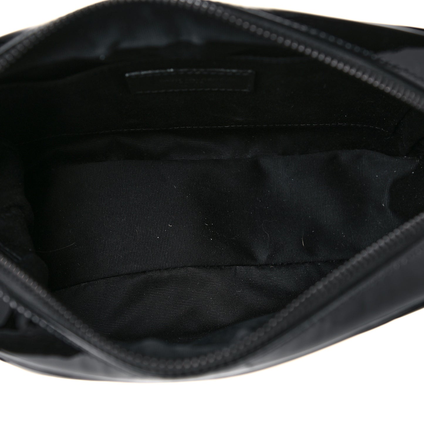 Patent Calfskin Matelasse Monogram Lou Camera Bag Black