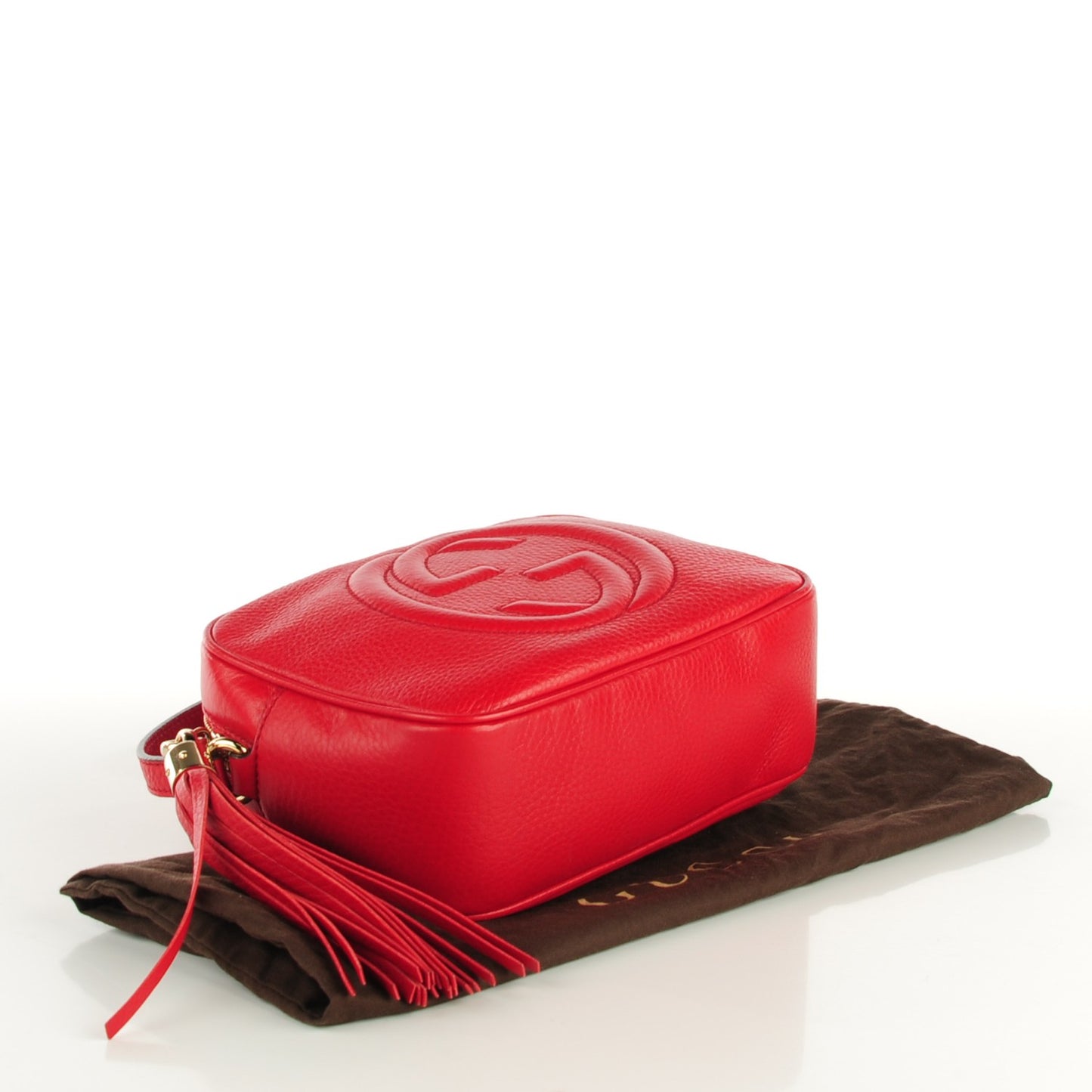 Pebbled Calfskin Small Soho Disco Bag Tabasco Red
