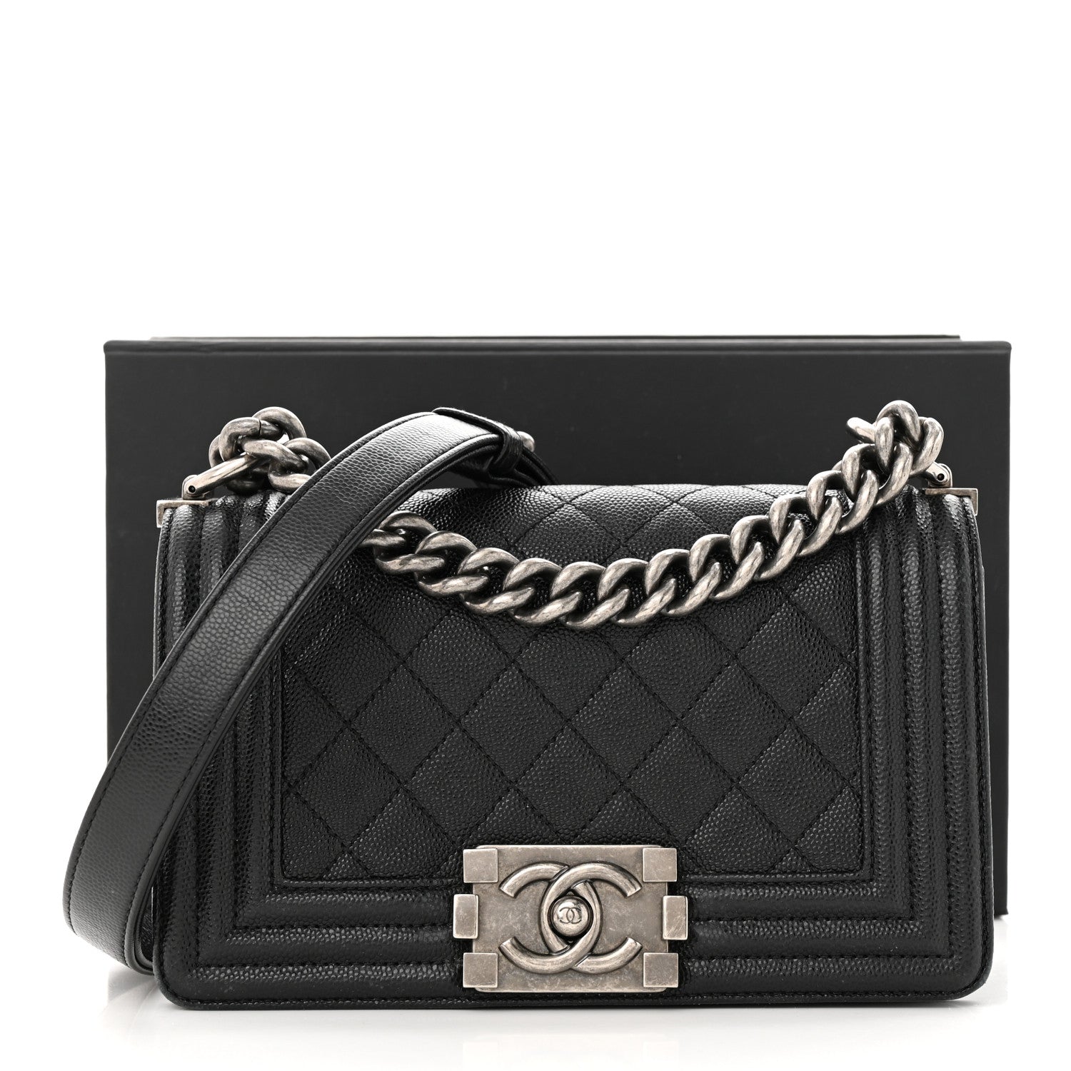 Chanel Caviar Quilted Small Boy Flap Black 11 of 11