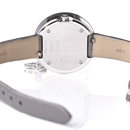 Van Cleef & Arpels 18K White Gold Satin Diamond Pave Bezel 25mm Charms Quartz Watch 5 of 11