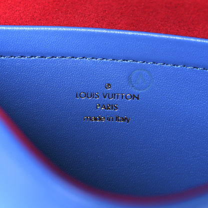 Louis Vuitton Lambskin Embossed Monogram Vuittamins Pochette Coussin Blue Red 7 of 10