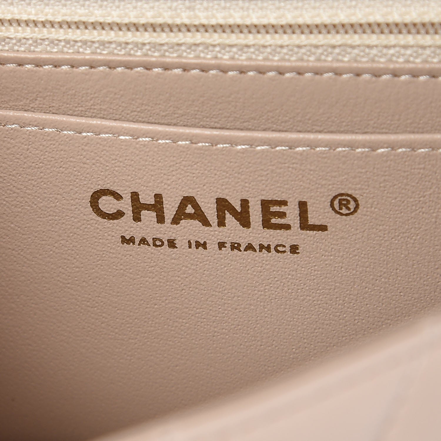Chanel Lambskin Quilted Mini Rectangular Flap Light Beige 6 of 8